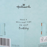 Hallmark 3D cake and candles design Uncle birthday greeting card with colorful illustration and festive details.
