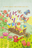 Hallmark 3D effect colorful garden Mother's Day greeting card with floral design and vibrant imagery.