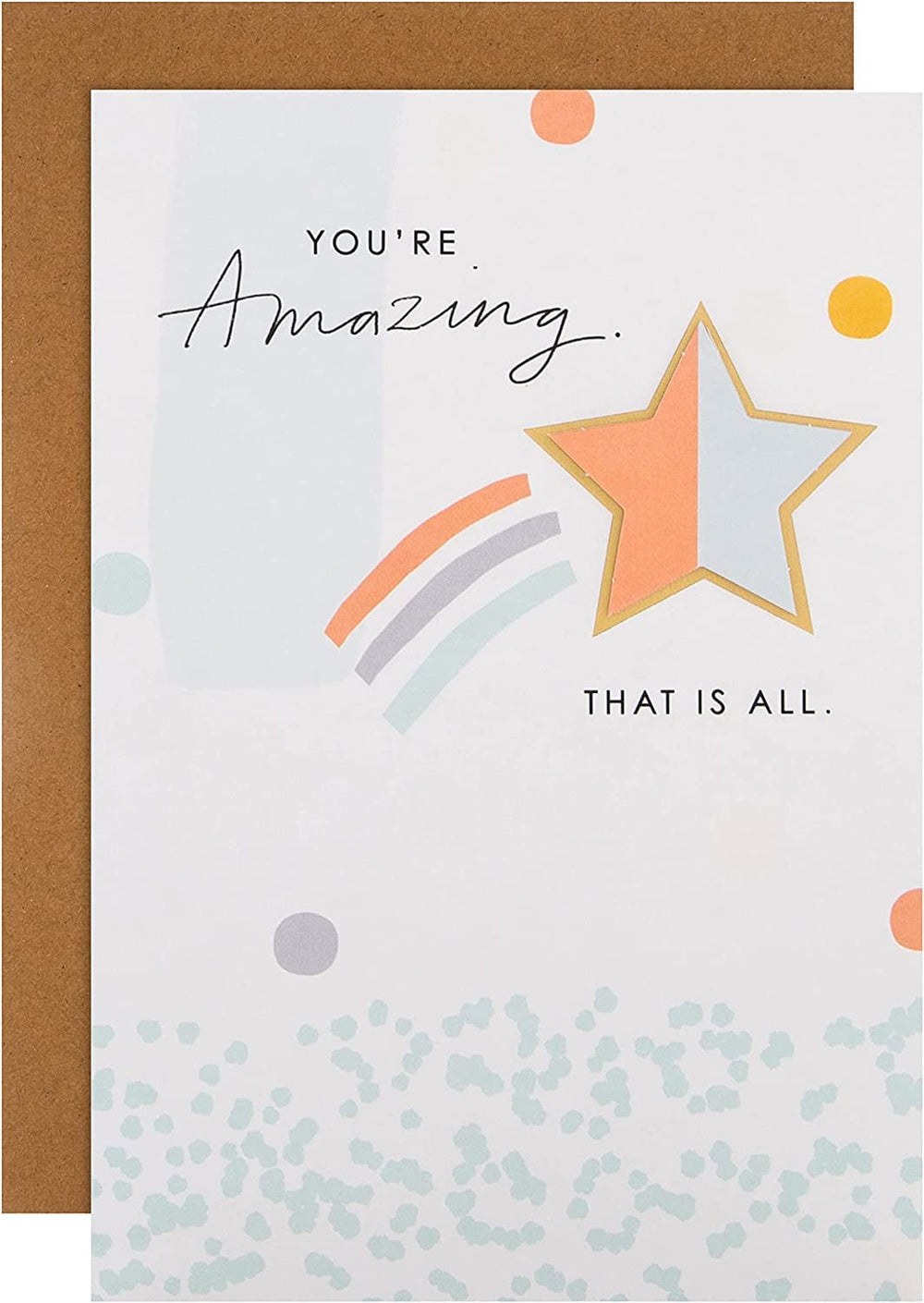 Hallmark 3D Effect Shooting Star Greeting Card featuring a colorful design with a shining star and festive elements.