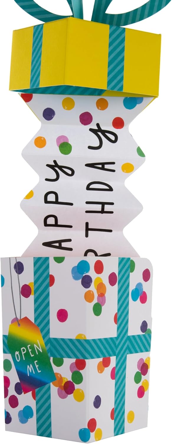 Hallmark 3D pop-up birthday greeting card with colorful design and intricate paper craftsmanship.