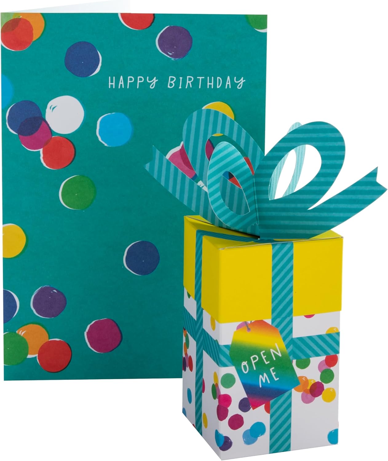 Hallmark 3D pop-up birthday greeting card featuring a colorful, layered design with festive birthday elements.