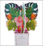 Hallmark 3D tropical flowers pop-up Mother’s Day card with vibrant, stunning floral design and intricate floral details inside