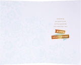 Hallmark anniversary greeting card featuring traditional floral and text design, perfect for celebrating special occasions.