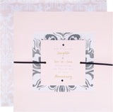 Hallmark anniversary greeting card for daughter and son-in-law with contemporary text-based design, featuring elegant and modern style.