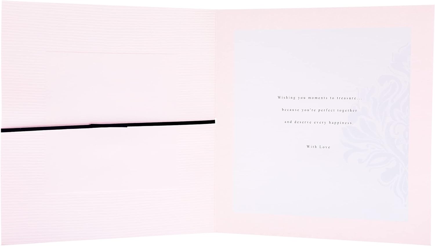 Hallmark anniversary greeting card for daughter and son-in-law featuring contemporary text-based design and heartfelt message.