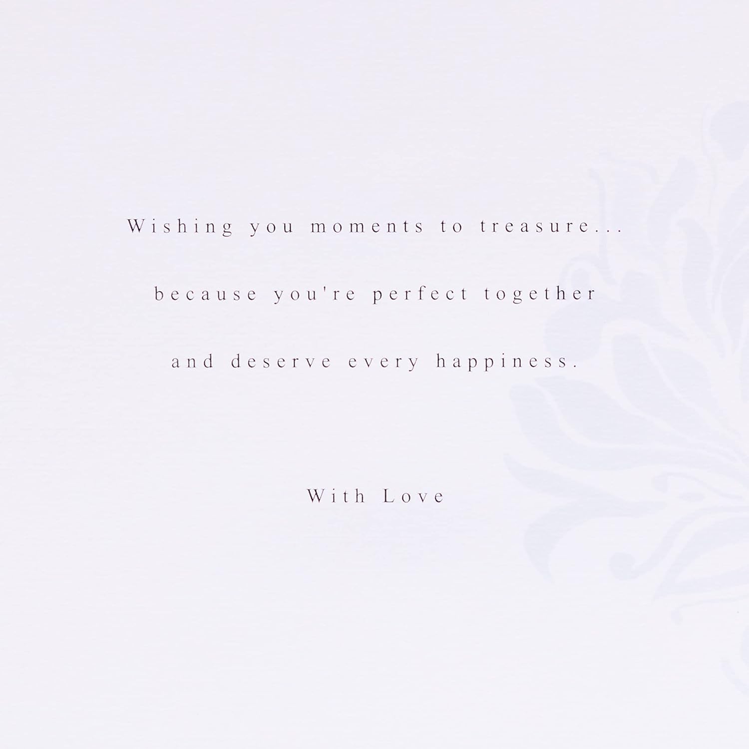 Hallmark anniversary greeting card for daughter and son-in-law featuring contemporary text-based design and heartfelt message.