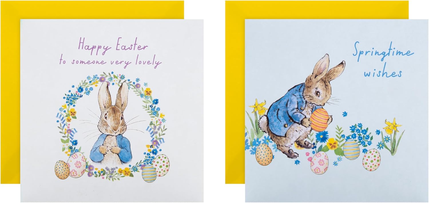 Hallmark Beatrix Potter Peter Rabbit Easter Card featuring colorful illustration of Peter Rabbit for greeting occasions.