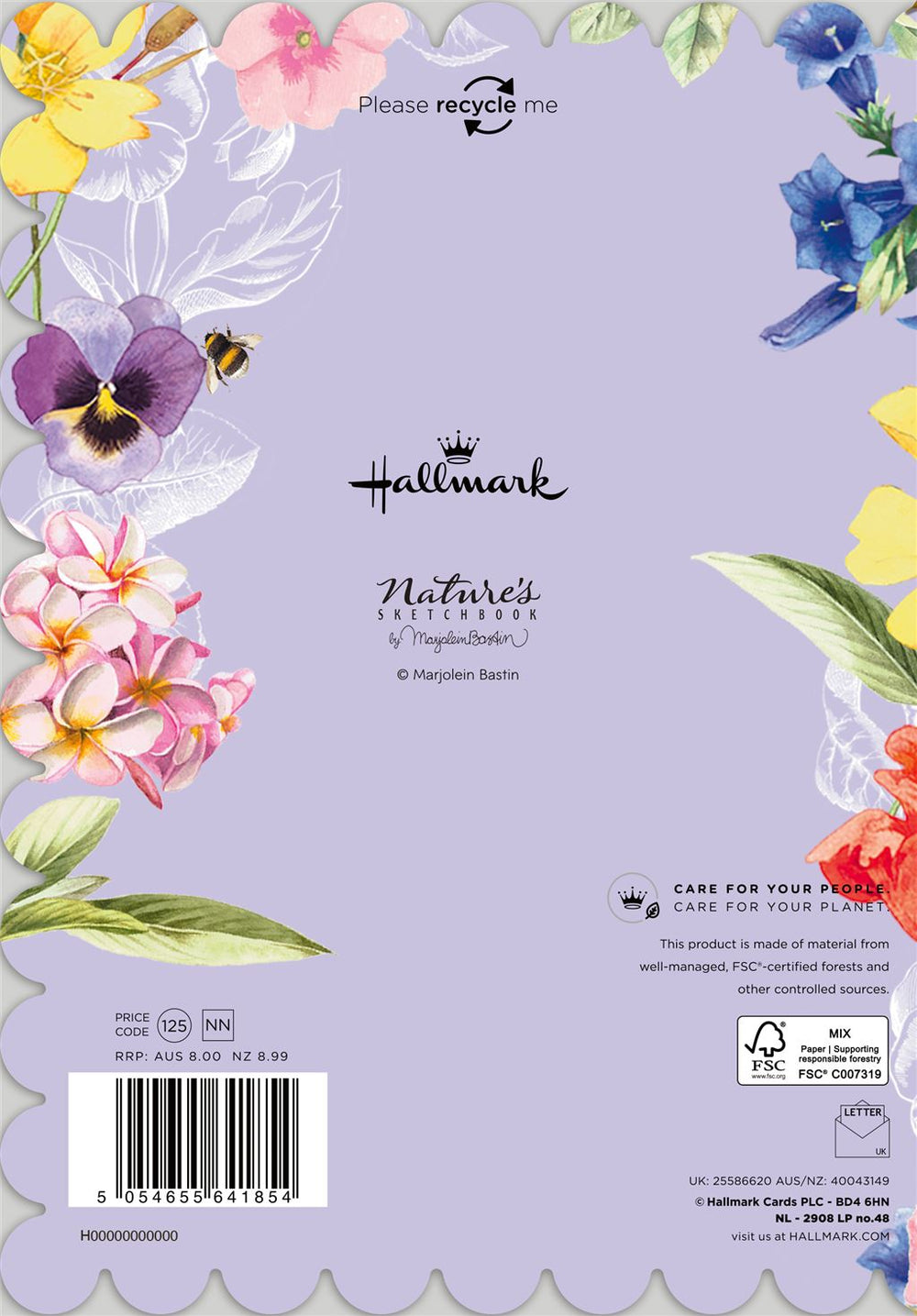 Hallmark floral birthday greeting card for wife featuring elegant, romantic floral design and heartfelt message.