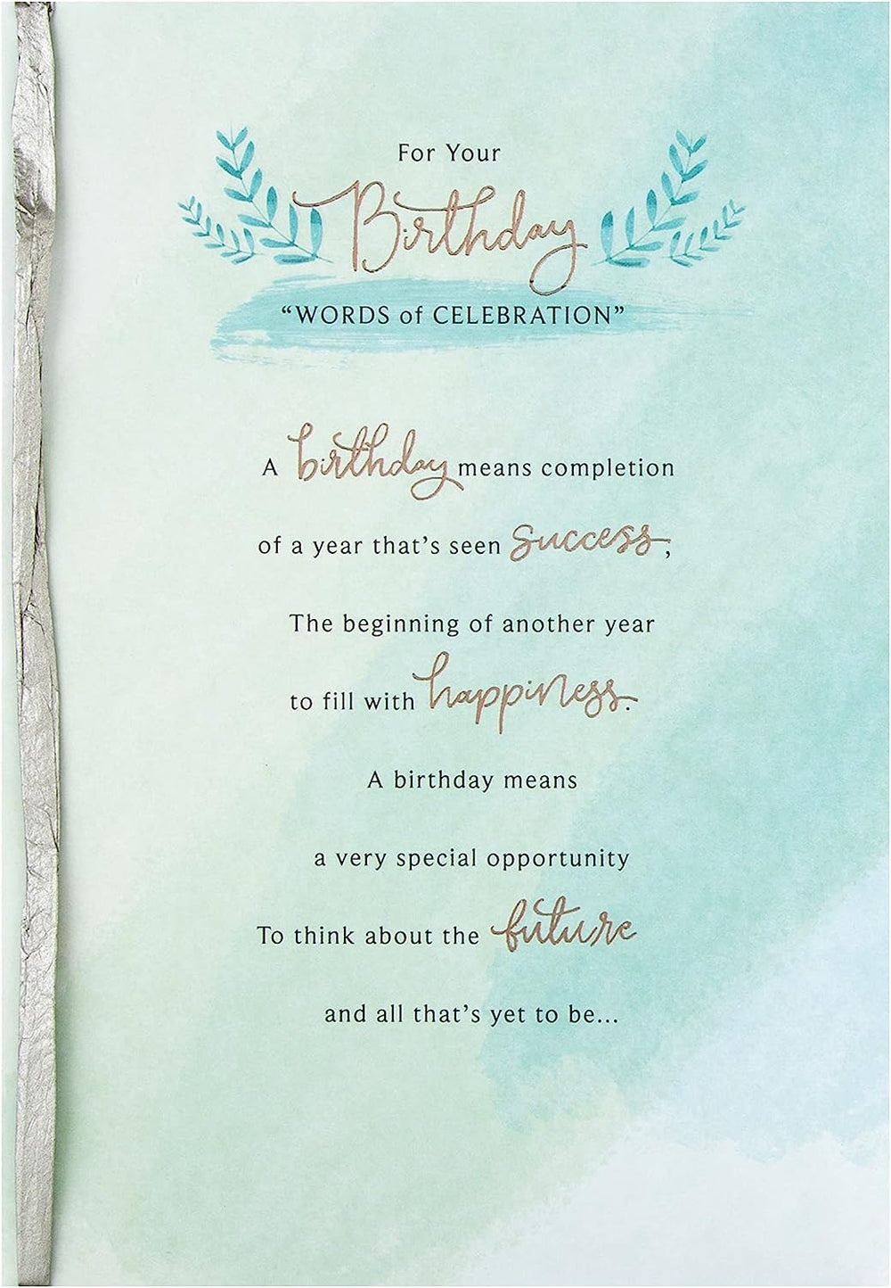 Hallmark birthday greeting card with classic text design and heartfelt verse, perfect for celebrating special occasions