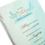 Hallmark birthday greeting card with classic text design and heartfelt verse, featuring elegant lettering and festive imagery.