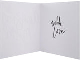 Hallmark birthday greeting card for mum with a contemporary heart design, featuring colorful floral accents and elegant lettering.
