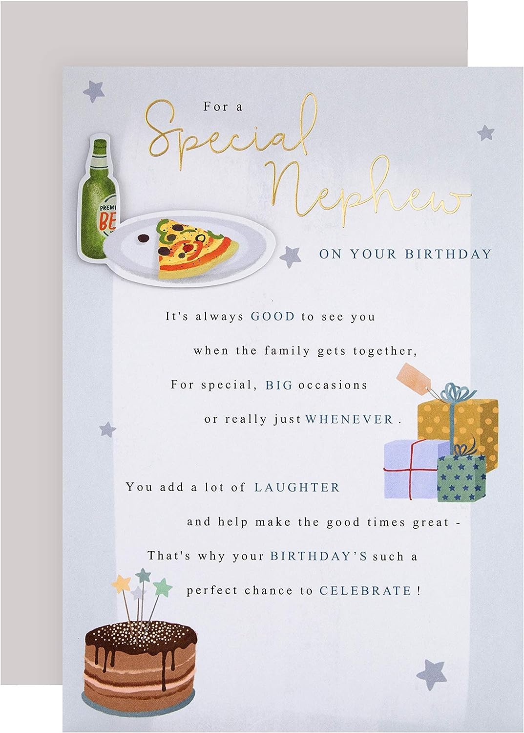 Hallmark birthday greeting card for nephew featuring a classic design and heartfelt message, perfect for celebrating special occasions.