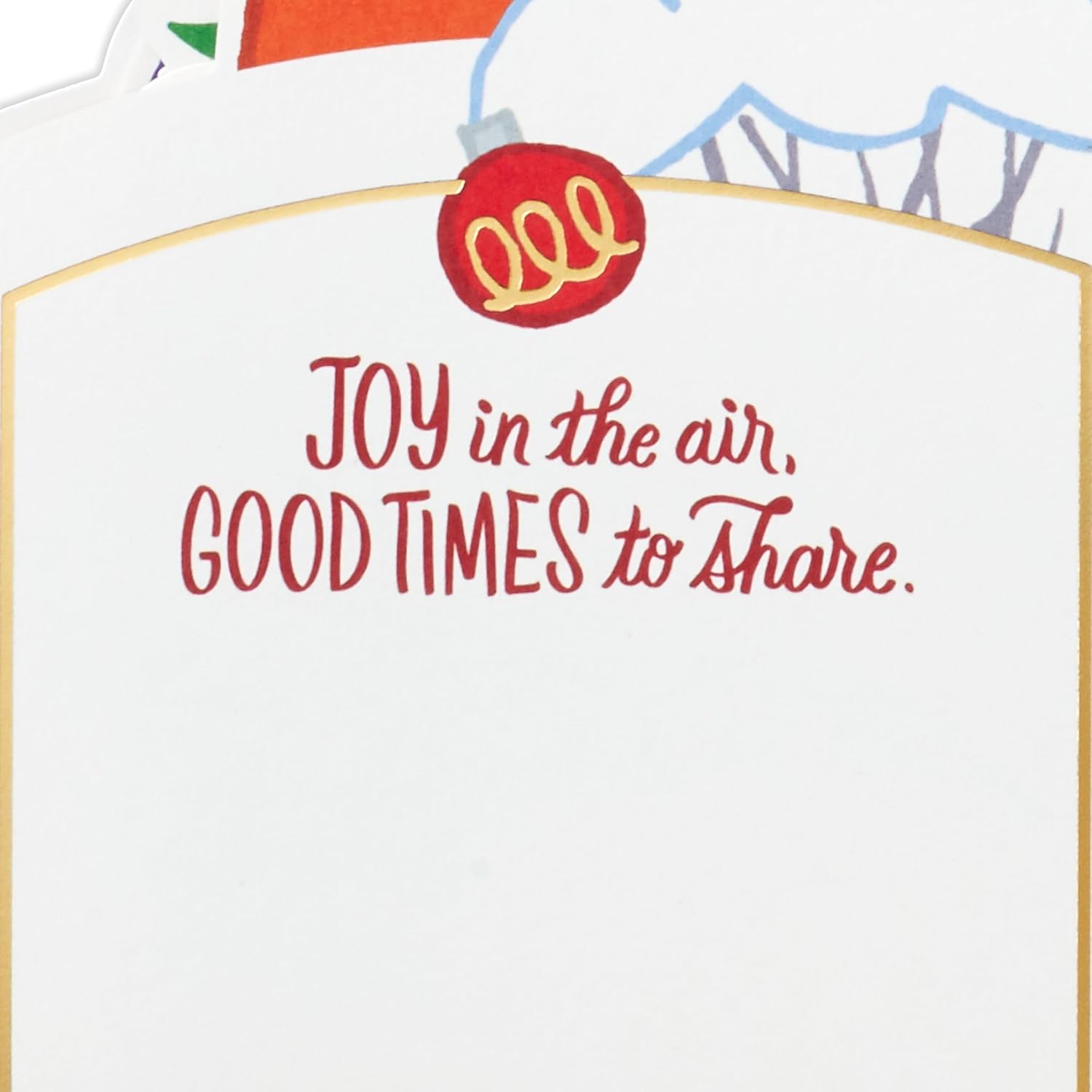 Hallmark 3D pop-up Christmas card featuring Peanuts characters Charlie Brown and Snoopy with a decorated Christmas tree.