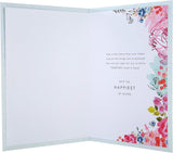 Hallmark wedding congratulations greeting card with floral and text design, featuring elegant floral artwork and heartfelt message.