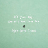 Hallmark contemporary illustrated cheetah design birthday greeting card with colorful animal artwork and festive message.