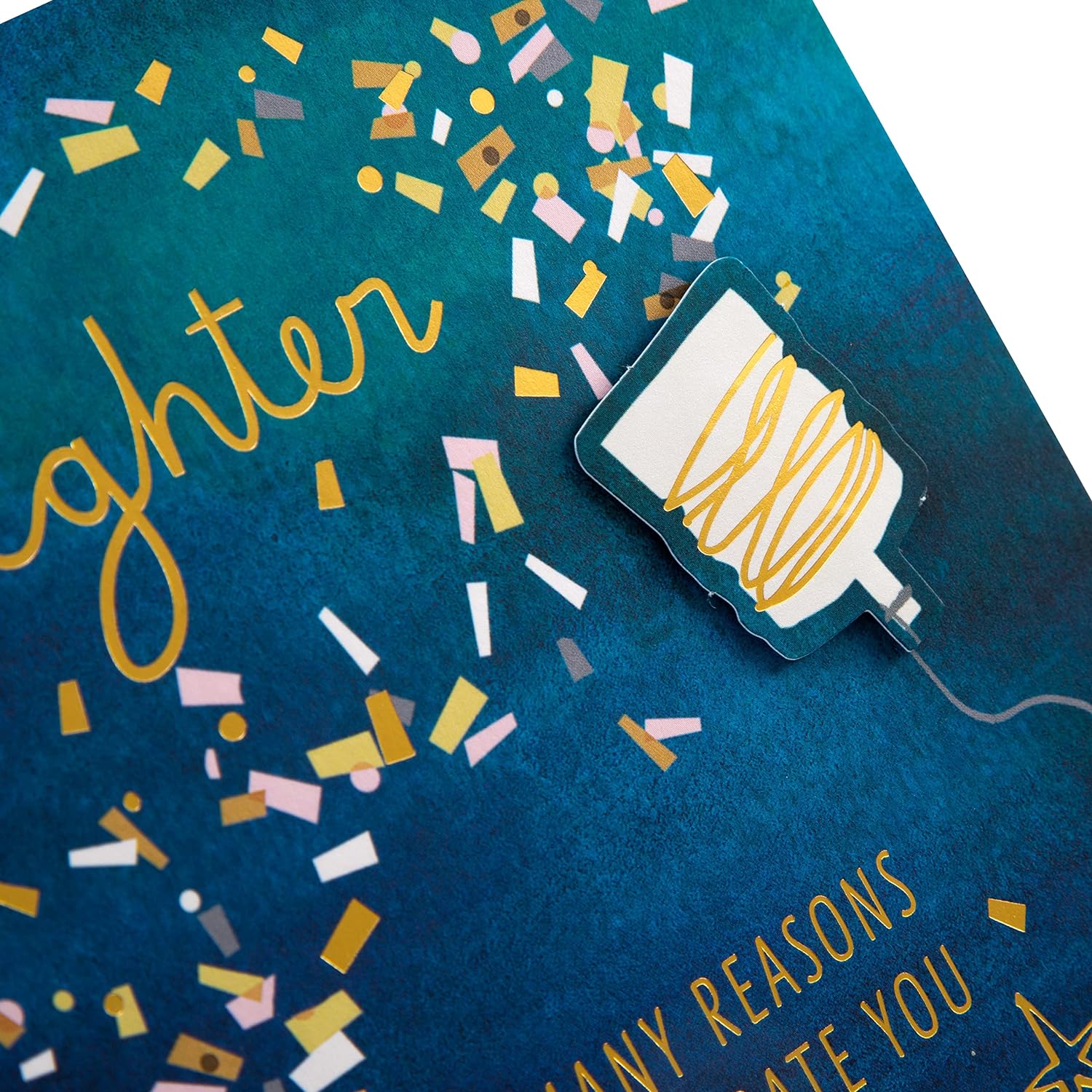 Hallmark contemporary birthday greeting card featuring celebration design for daughter, perfect for her special day.