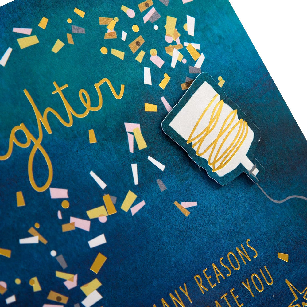 Hallmark contemporary birthday greeting card featuring celebration design for daughter, perfect for her special day.
