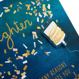 Hallmark contemporary birthday greeting card featuring celebration design for daughter, perfect for her special day.