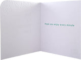 Hallmark contemporary patterned birthday card with Braille text for son, featuring colorful design and embossed details.