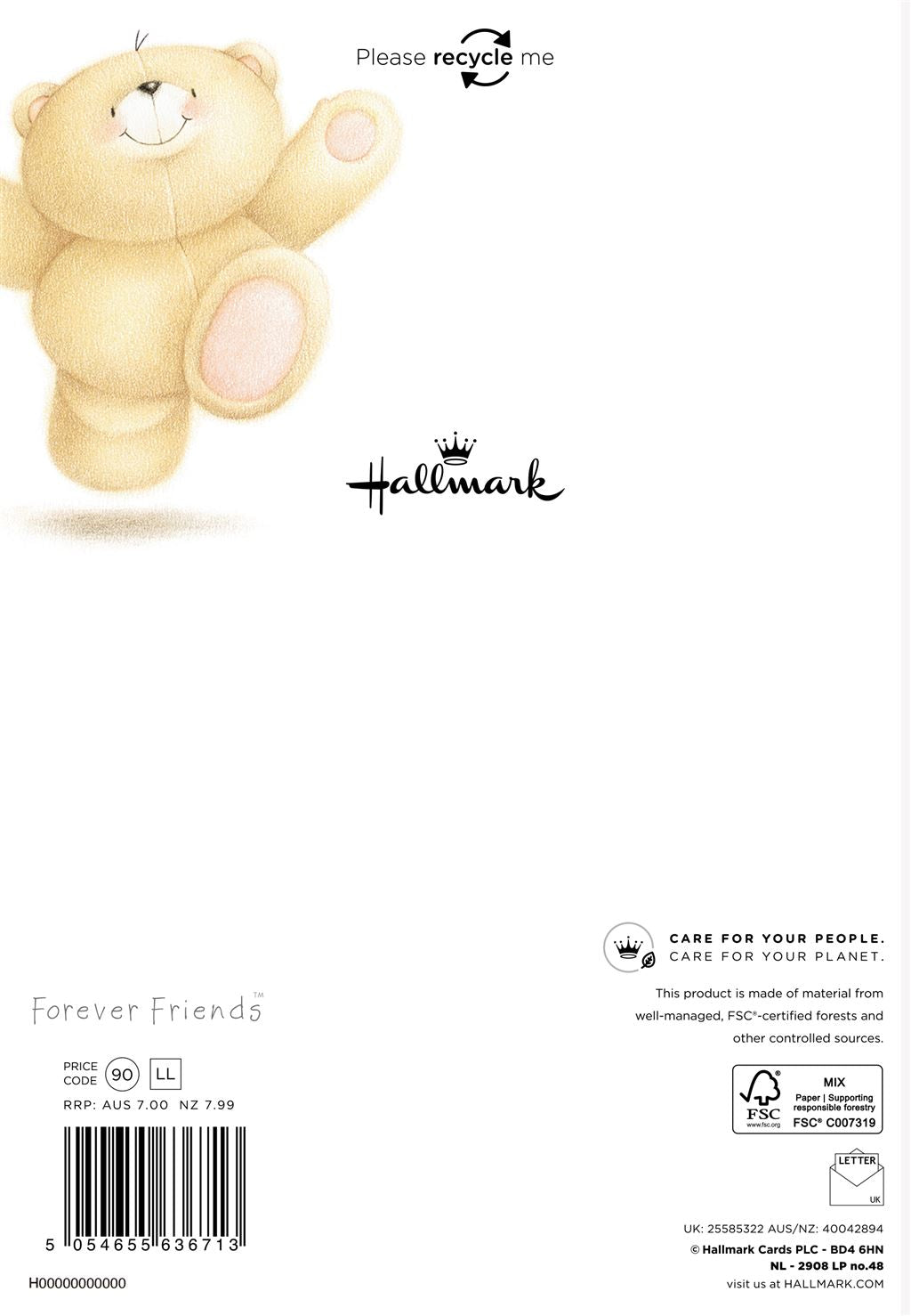 Hallmark Cute Teddy Bear birthday greeting card for Grandad with trophy and stars design, featuring a charming teddy bear illustration.