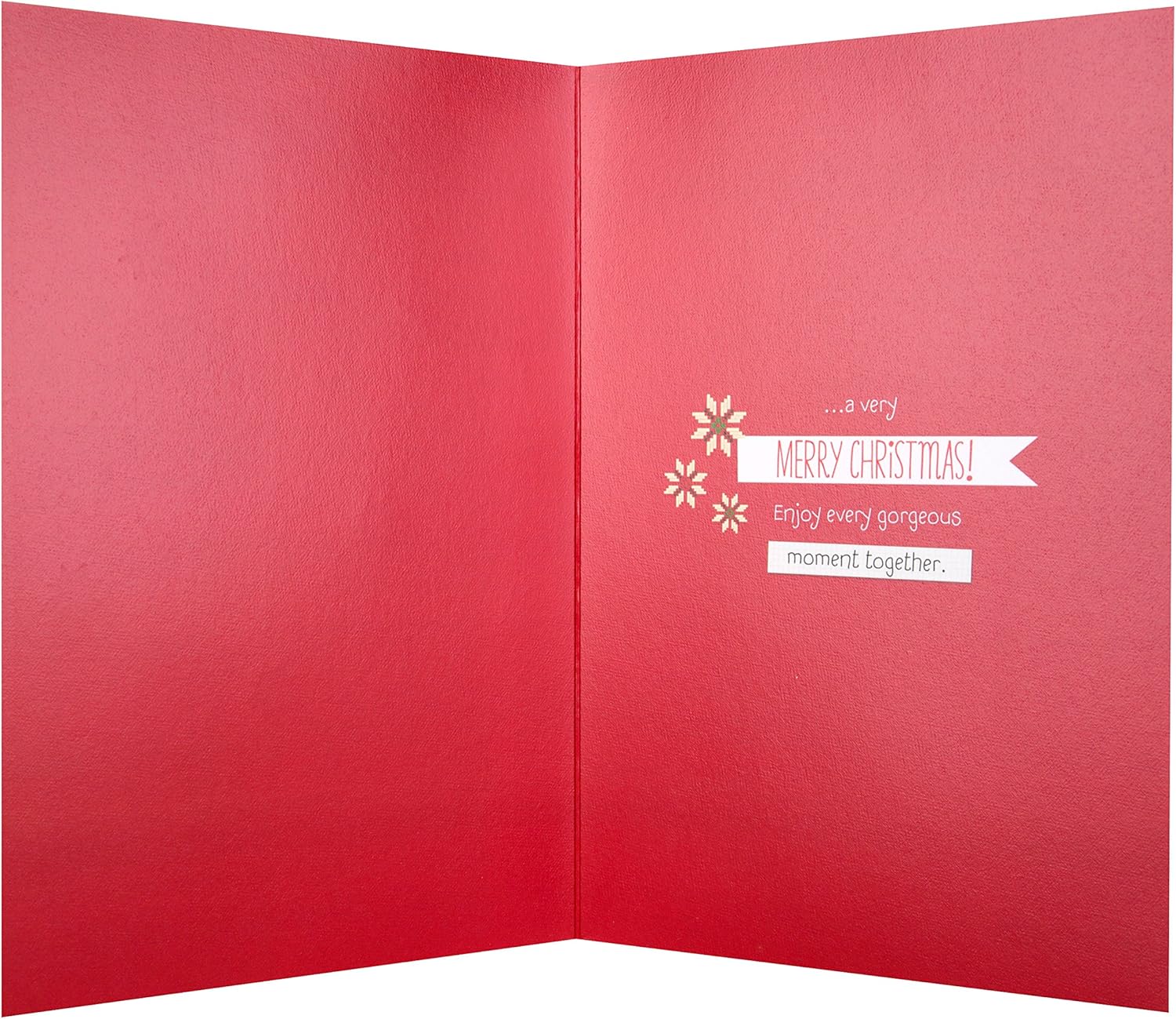 Open Hallmark greeting card for daughter and husband, featuring heartfelt design and message inside.