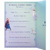 Hallmark Disney Frozen daughter birthday greeting card featuring Elsa and Olaf with colorful winter-themed design.