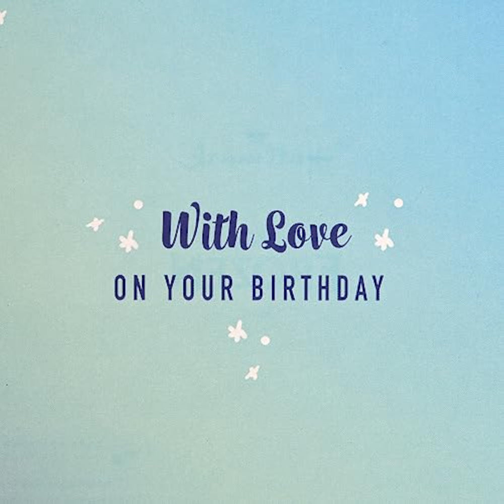 Hallmark Disney Frozen daughter birthday greeting card featuring Anna and Elsa with festive winter design
