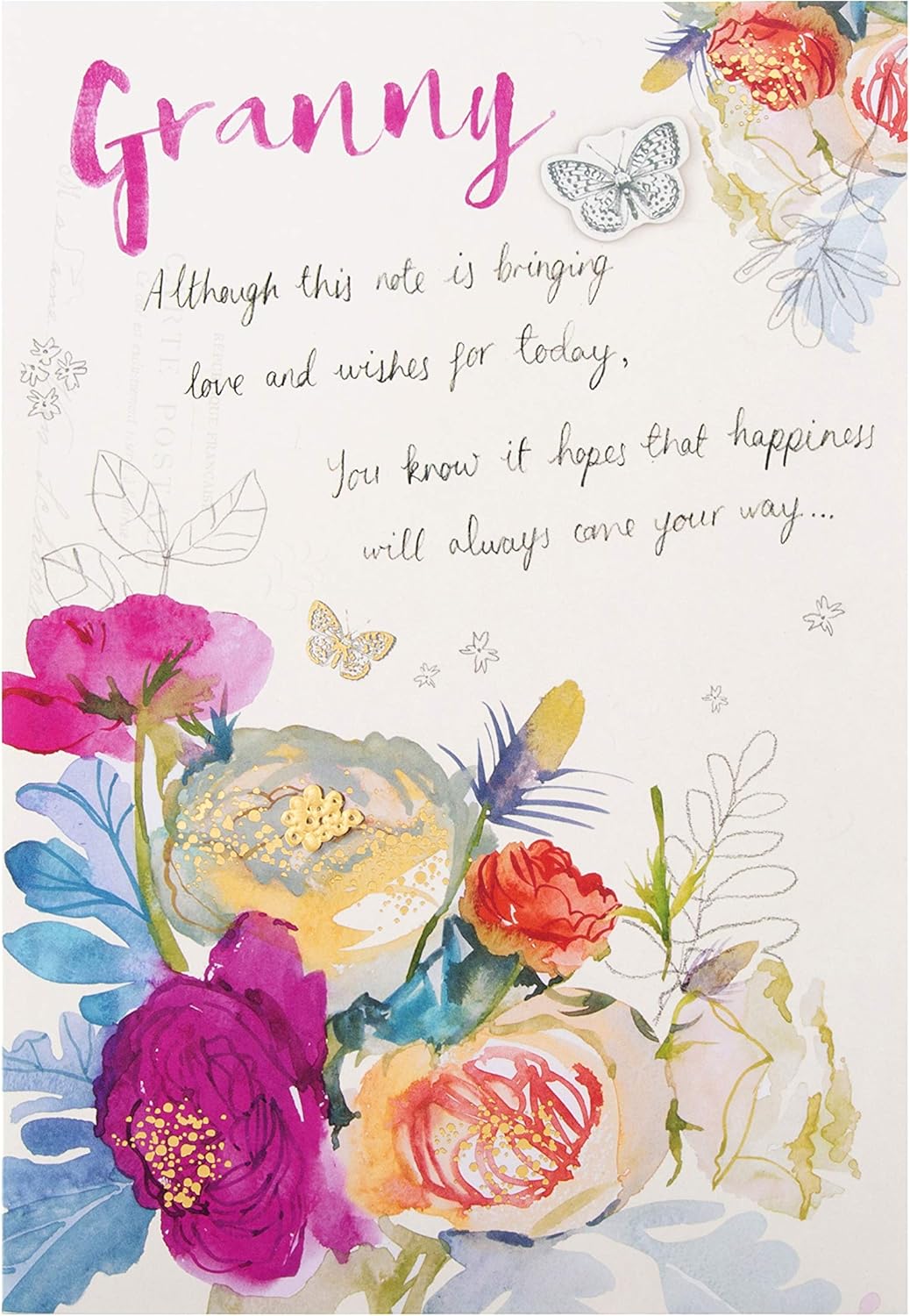 Hallmark Elegant Classic Floral Mother’s Day Card for Granny, featuring beautiful floral design and heartfelt greeting.