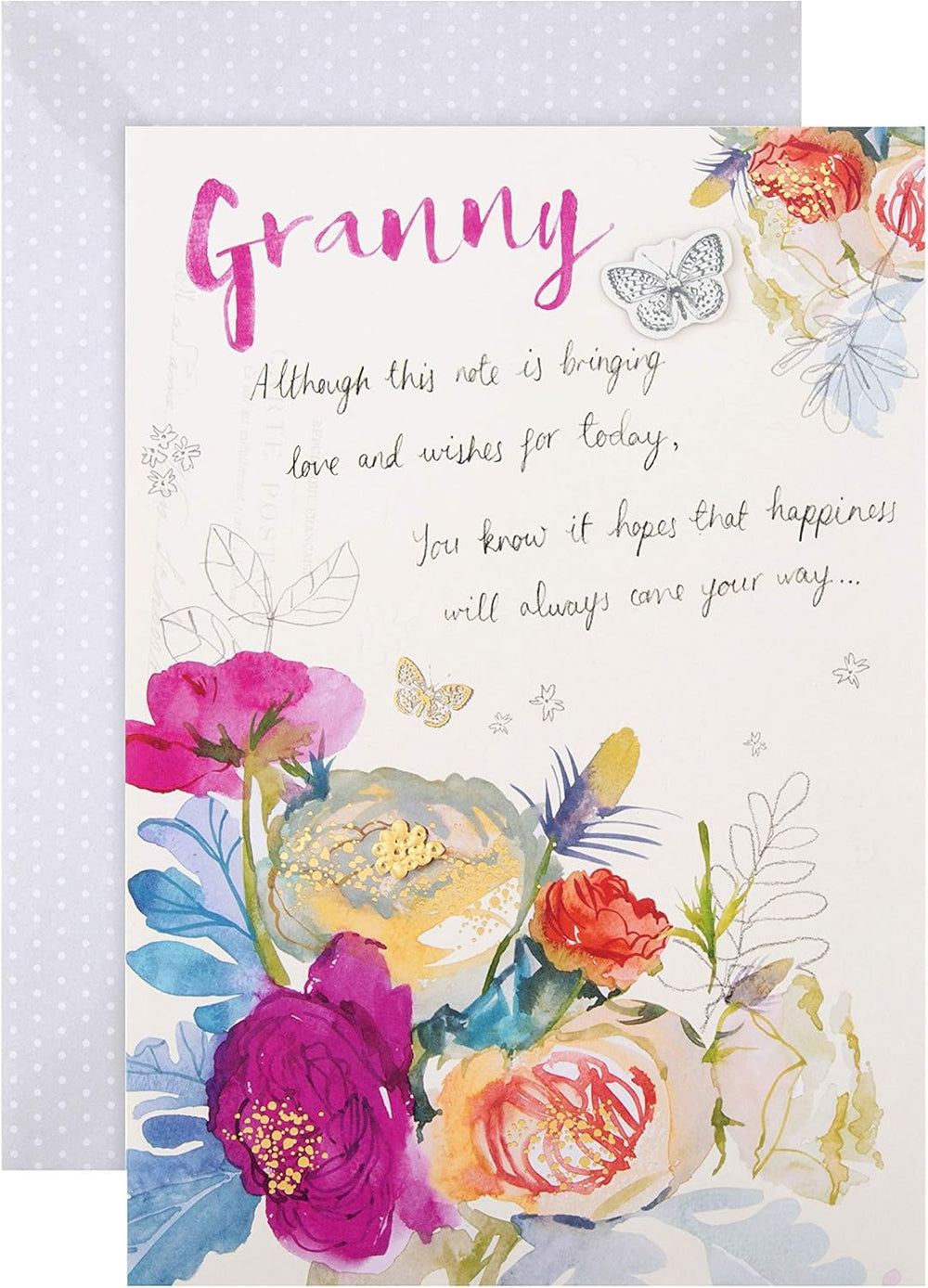 Hallmark elegant classic floral Mother’s Day greeting card for Granny, featuring beautiful floral design and heartfelt message.