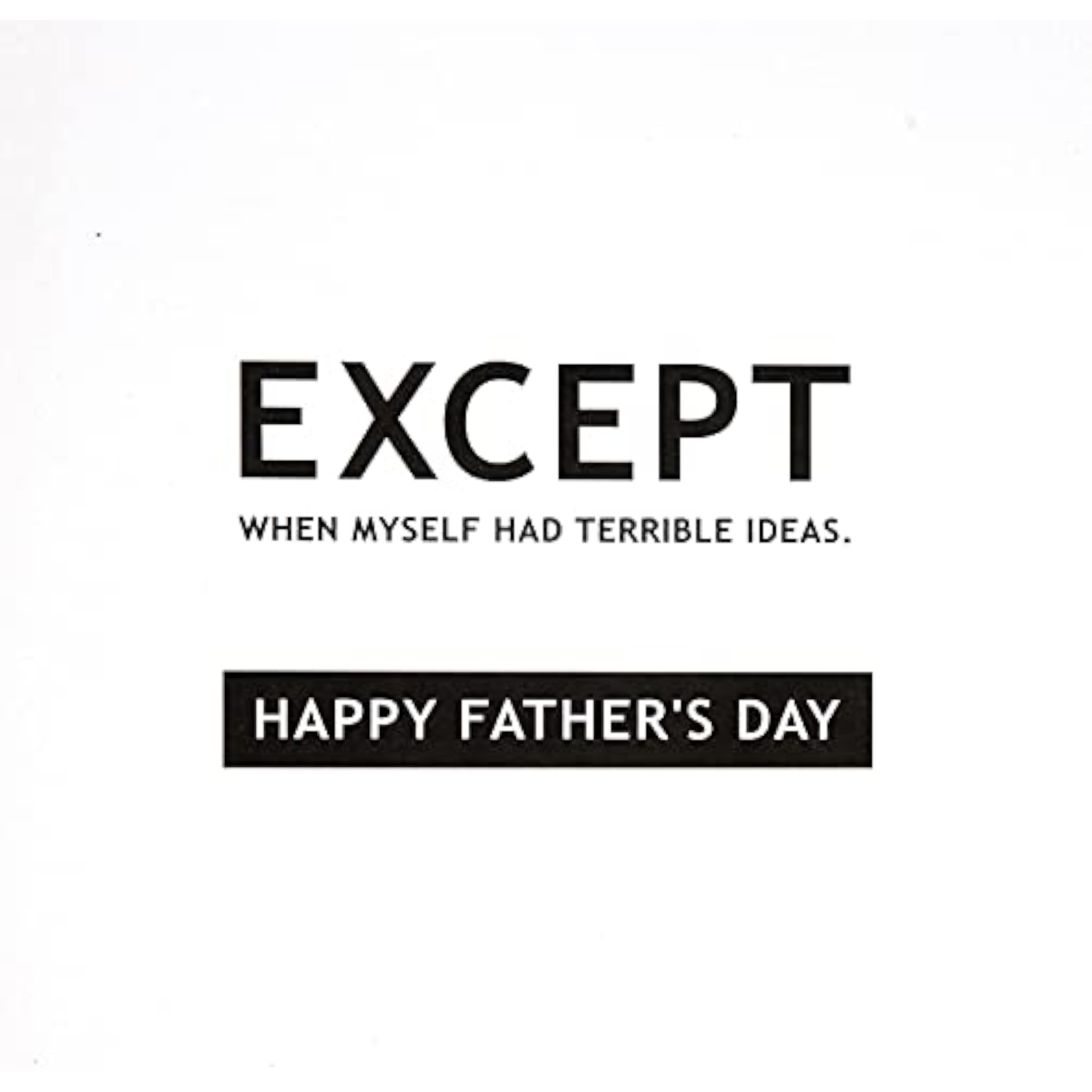 Hallmark Father's Day greeting card for Dad featuring humorous text design, showcasing a colorful, card with playful message.