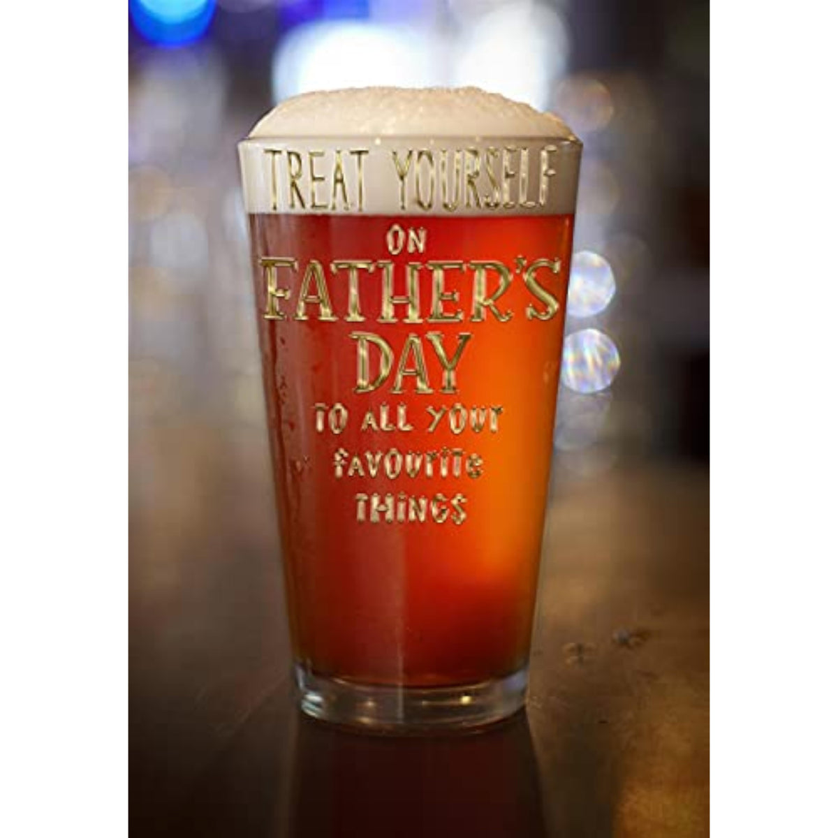 Hallmark Father's Day greeting card with colorful design and heartfelt message, celebrating dad and favorite things.
