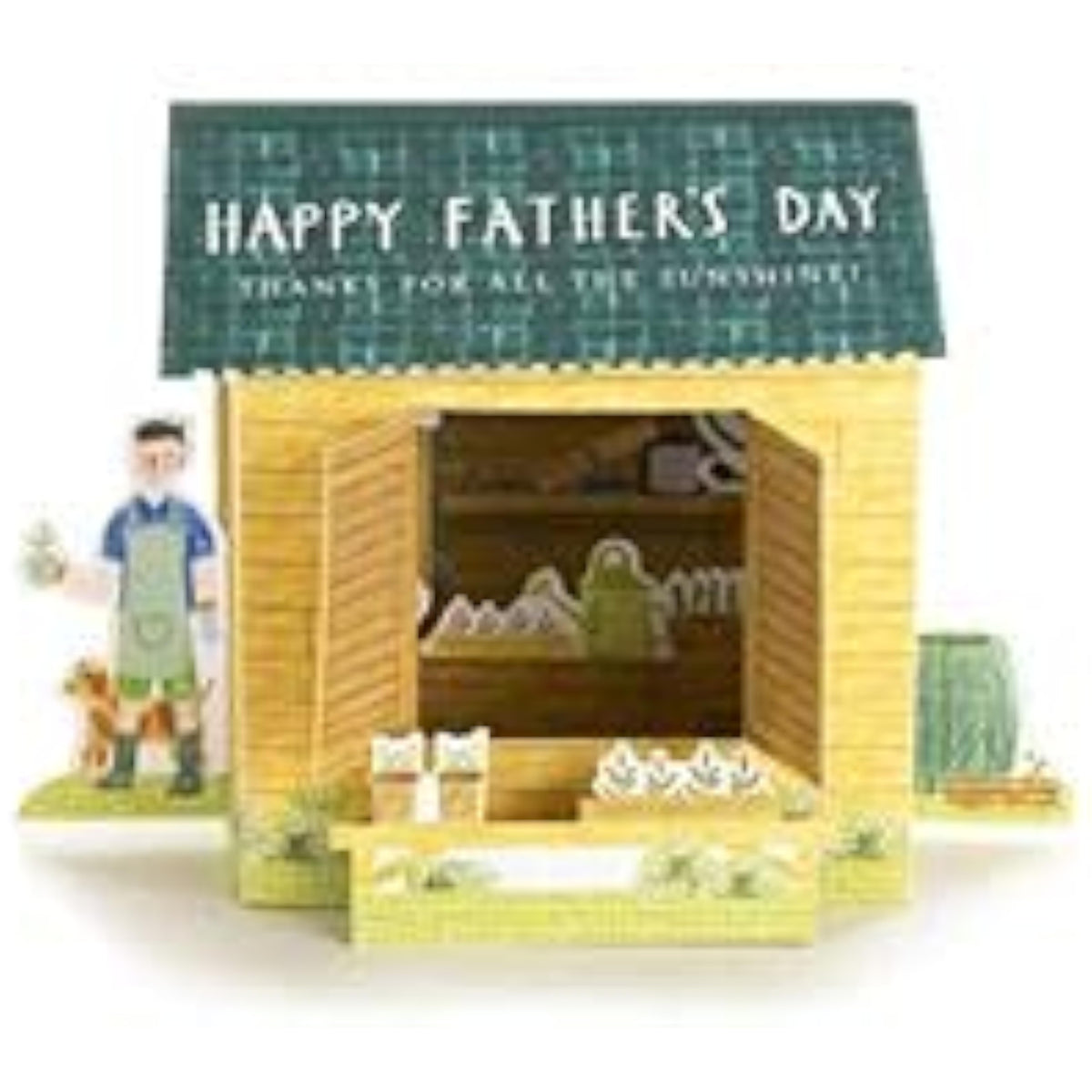 Hallmark Father's Day card featuring a pop-up design with heartfelt message, perfect for celebrating dads.