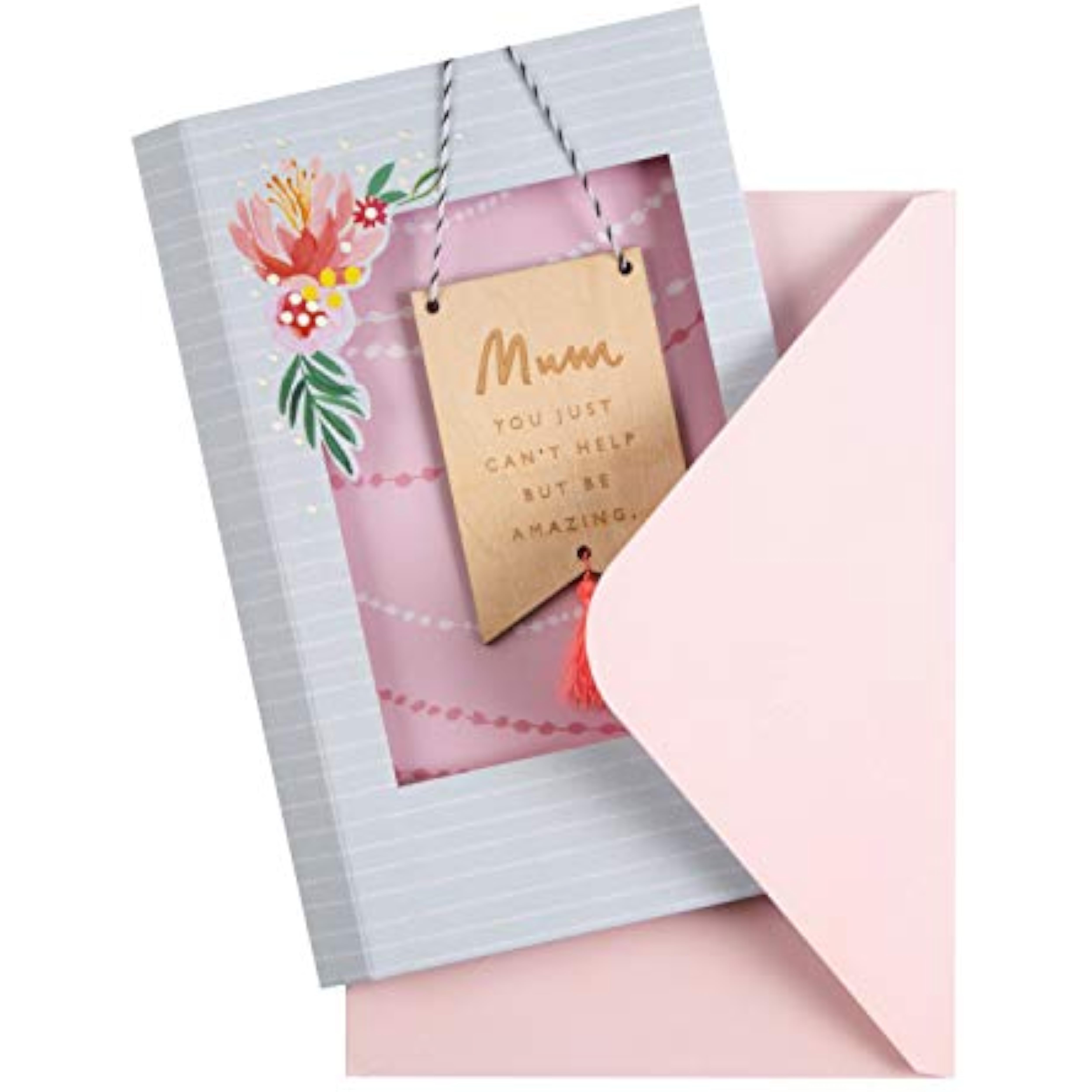 Hallmark for Mum wooden keepsake Mother’s Day card with heartfelt message and decorative design, perfect for gifting.