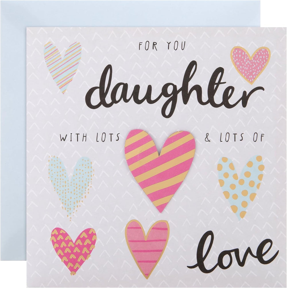Hallmark For You Daughter greeting card with colorful floral design and heartfelt message for special occasions.
