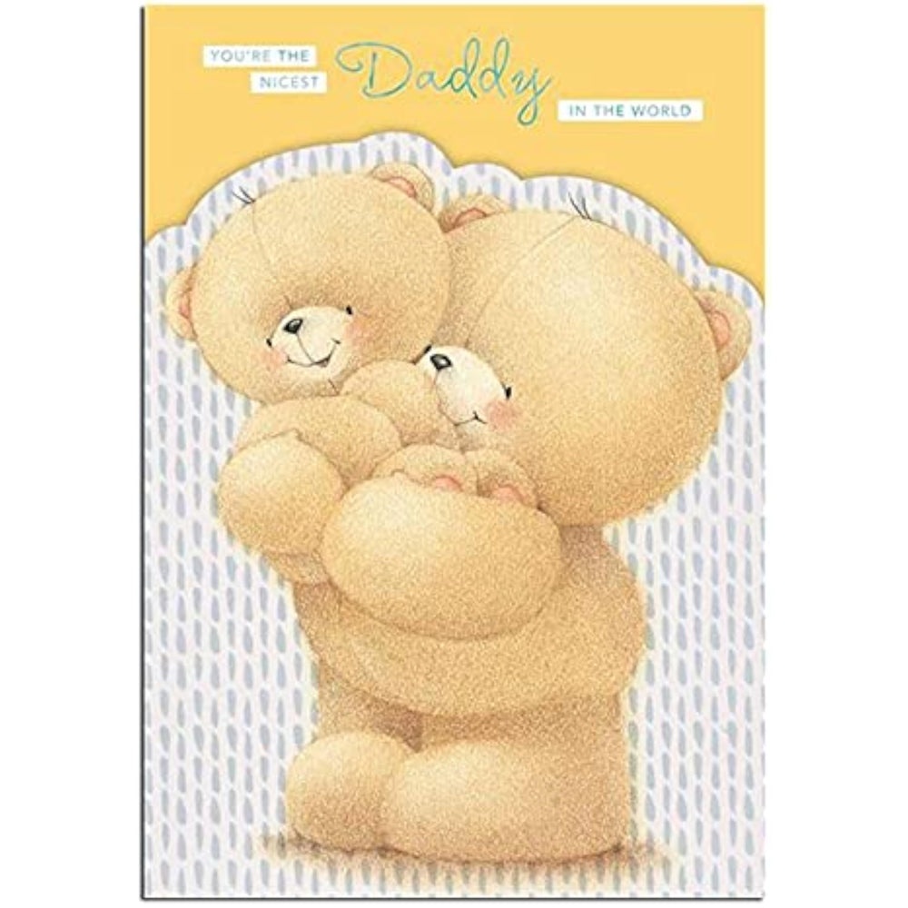 Hallmark Forever Friends Father's Day card with heartfelt message for dad, featuring colorful illustrations and decorative design.