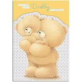 Hallmark Forever Friends Father's Day card with heartfelt message for dad, featuring colorful illustrations and decorative design.