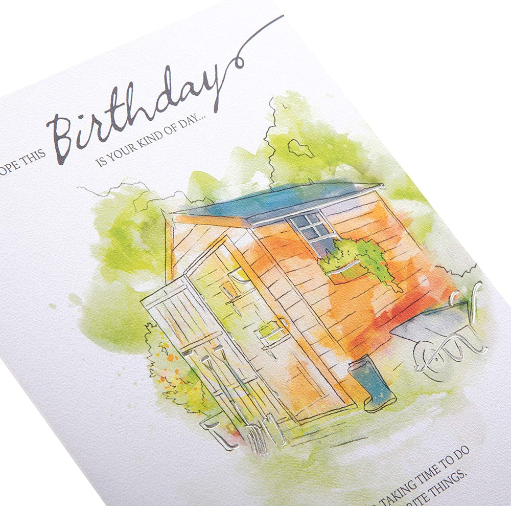 Hallmark greeting card with classic illustrated birthday design, featuring colorful illustrations and cheerful messaging.