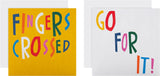 Hallmark Good Luck greeting card pack with 10 cards in two bright, colorful designs for special occasions and well wishes.