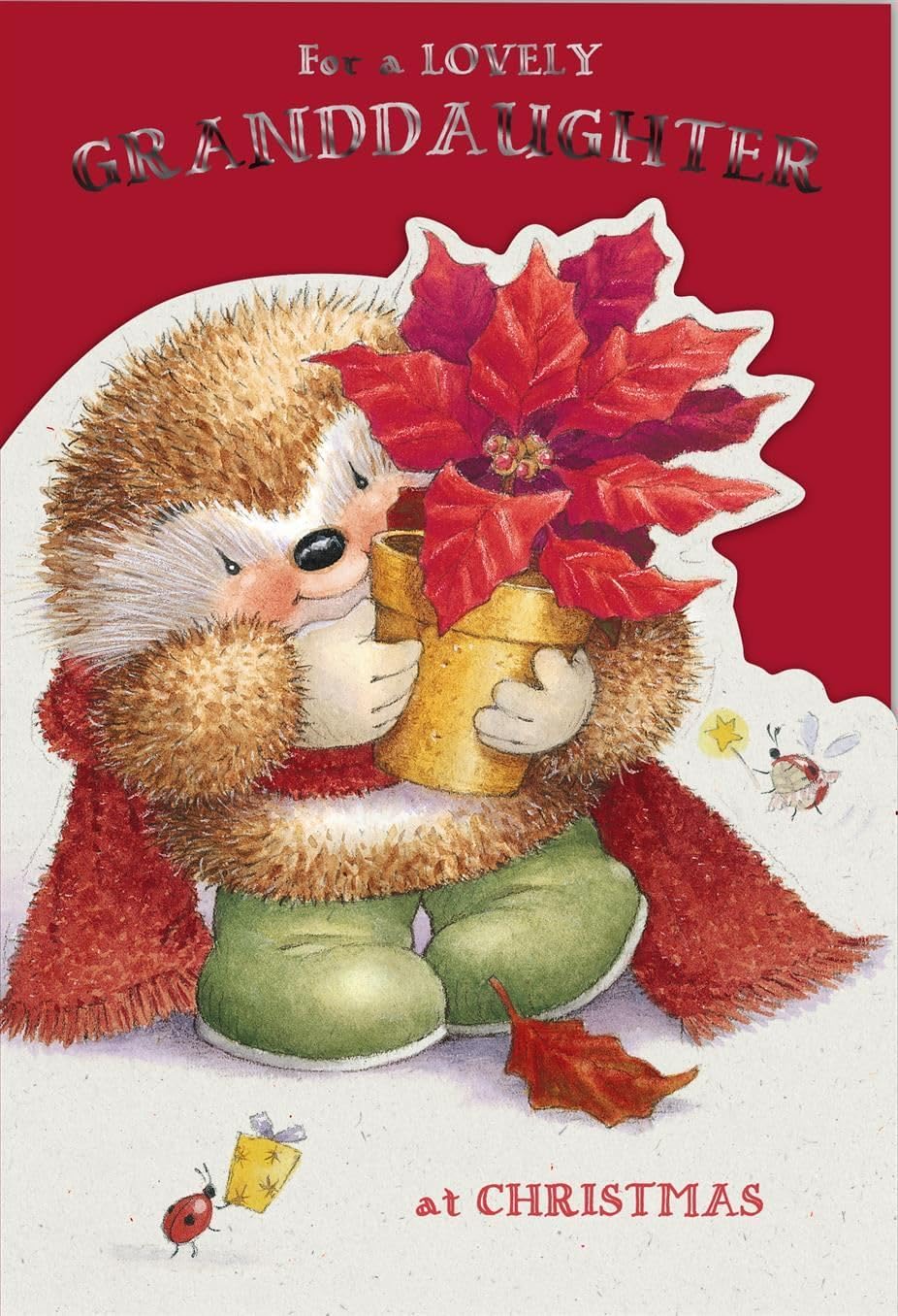 Open Hallmark Granddaughter greeting card featuring colorful floral designs and heartfelt message for special occasions.