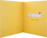 Hallmark granddaughter birthday greeting card with colorful floral design and heartfelt "Treat Yourself" message.
