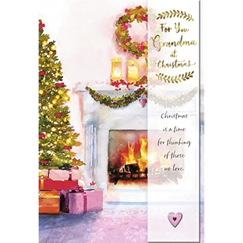 Hallmark Grandma Christmas greeting card featuring festive holiday design and heartfelt message for grandma at Christmas.