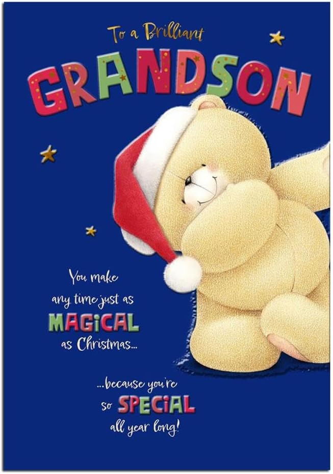 Hallmark Grandson open greeting card featuring a heartfelt message, designed for celebrating and sending love to a grandson.