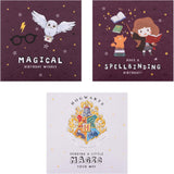 Set of five Hallmark Harry Potter greeting cards featuring magical designs for birthdays, perfect for fans of the wizarding world.