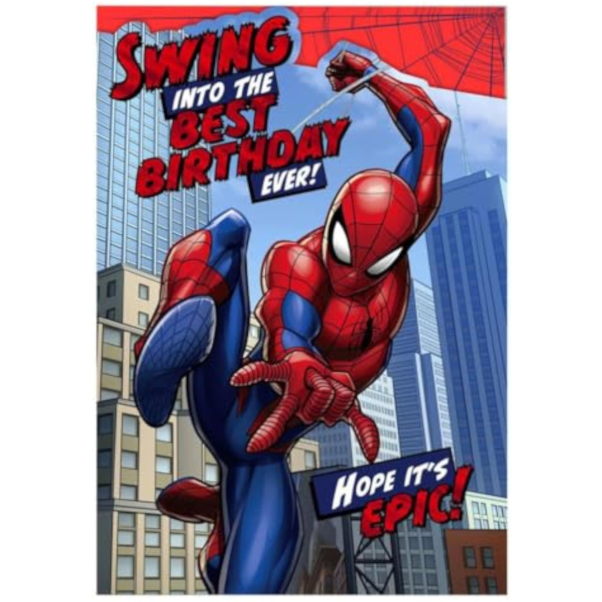 Hallmark Kids Birthday Open 75 greeting card with colorful birthday-themed illustrations and playful design inside.