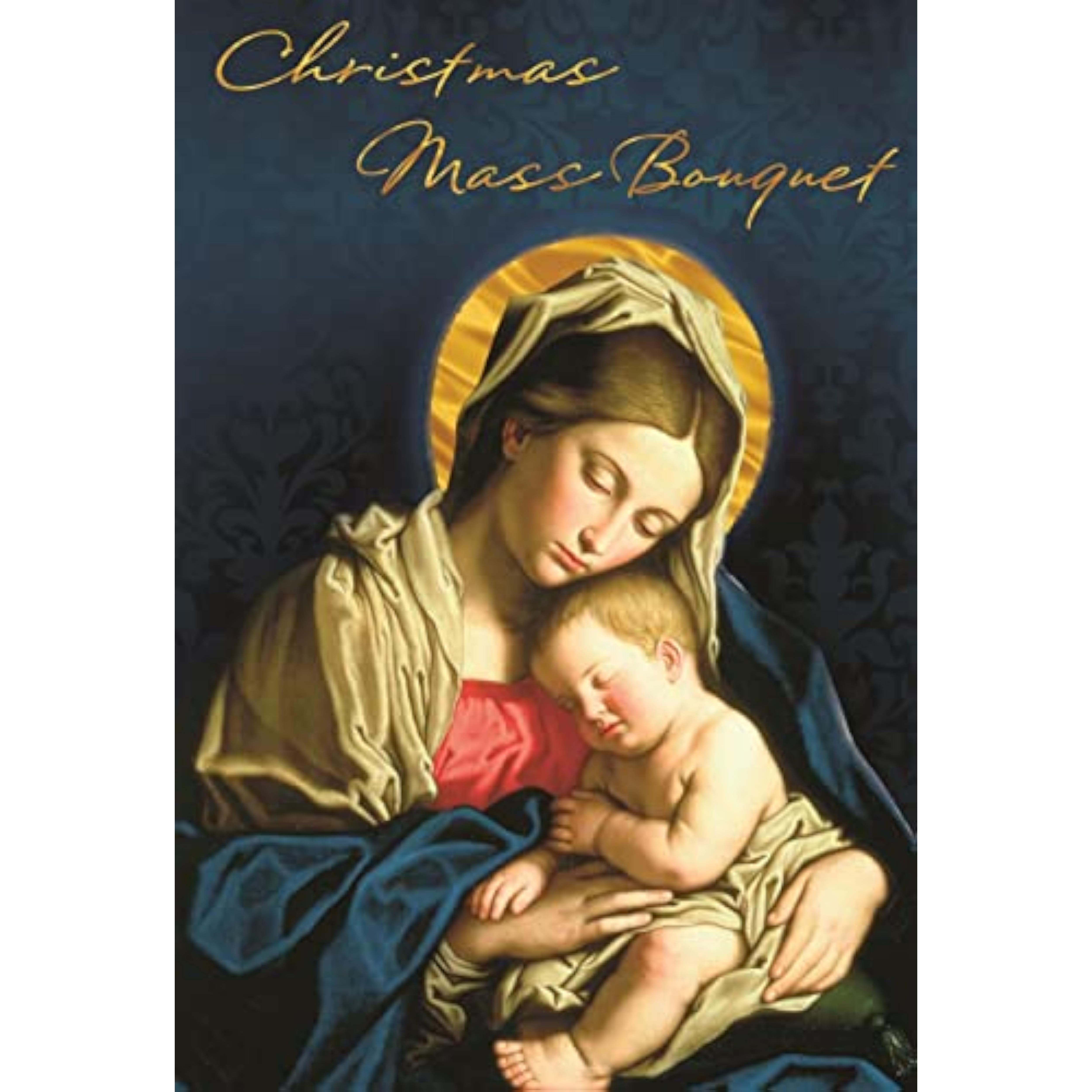 Hallmark religious Christmas greeting card featuring Mary and Jesus with festive holiday design and heartfelt message.