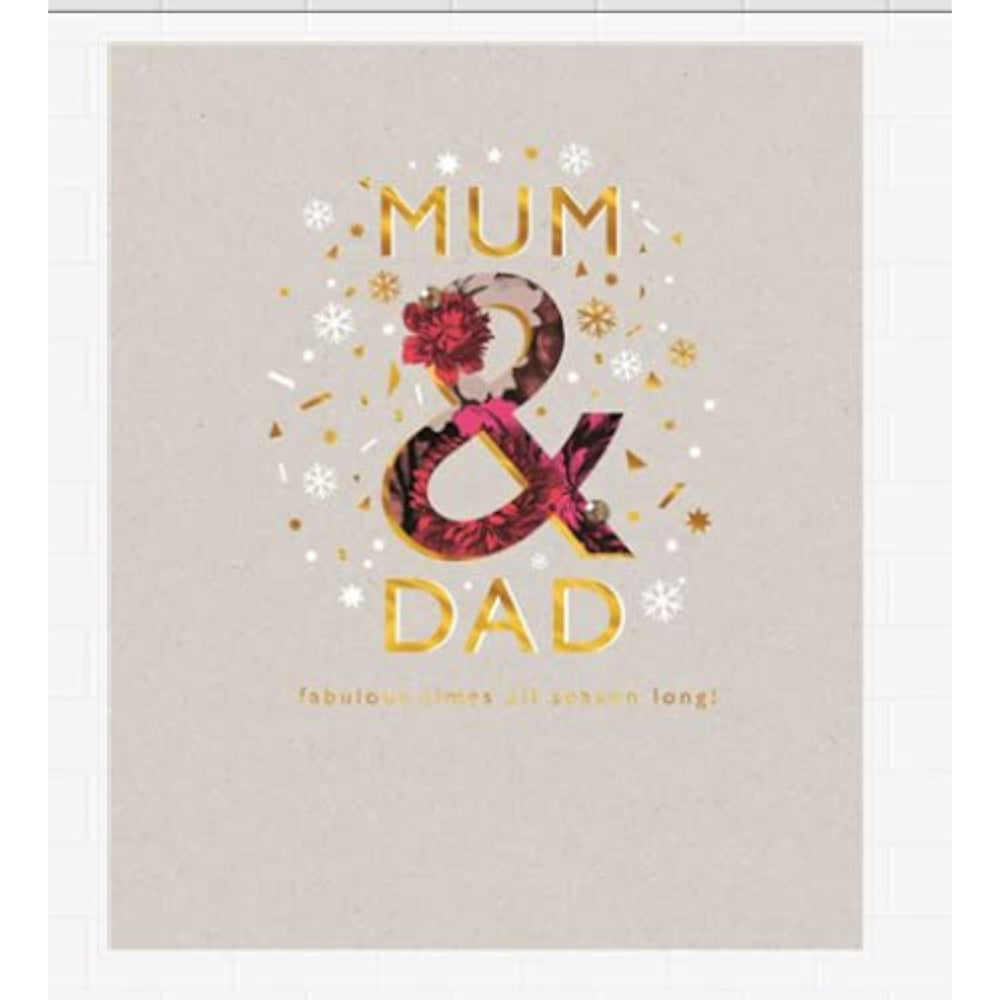 Hallmark Mum and Dad Christmas Card featuring festive holiday design and heartfelt message for parents.