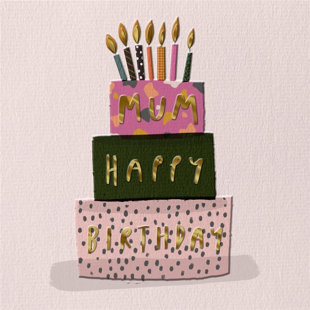 Hallmark Mum Happy Birthday Card featuring colorful floral design and cheerful message for celebrating moms.