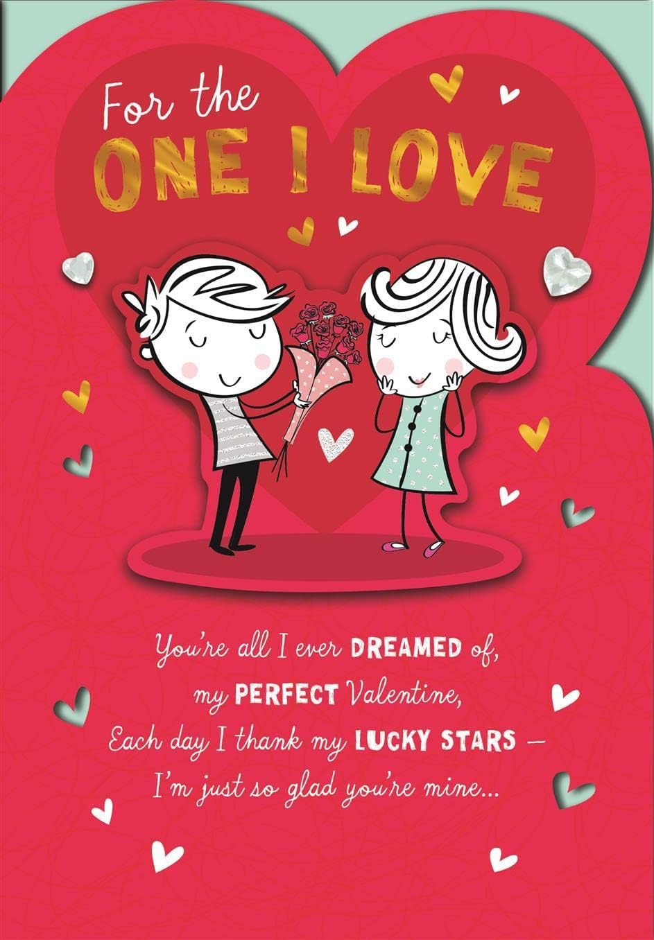 Hallmark Valentine's Day greeting card featuring "You're All I Ever Dreamed of" message with romantic floral design.