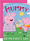 Hallmark Peppa Pig Super Sweet Mummy Mother’s Day greeting card with colorful Peppa Pig illustration and cheerful design.
