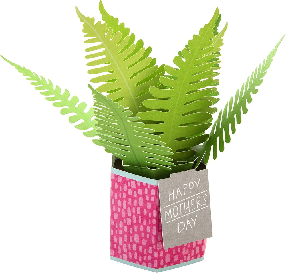 Hallmark Pop-Up Plant Paper Wonder Mother’s Day greeting card with a 3D floral design, perfect for celebrating special occasions.